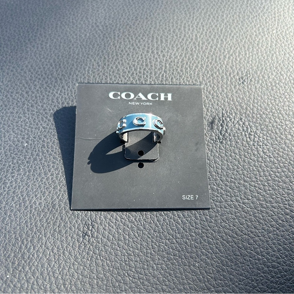 New Women’s Razz Blue Coach Ring / Size 7 NWT